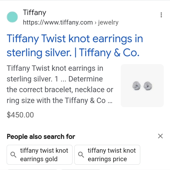 TIFFANY & CO. | Tiffany Twist Know Earrings in Sterling Silver - Picture 6 of 10